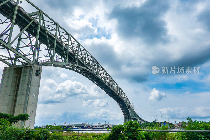 Sakai Suido Bridge over the prefectural border (Sakaiminato City, Tottori Prefecture to Matsue City, Shimane Prefecture)
